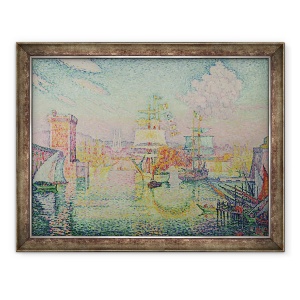 Tablou inramat - Paul Signac - Intrarea in portul Marsilia, 60 x 80 cm