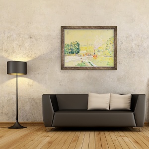 Tablou inramat - Paul Signac - Lock la Sannois, 60 x 80 cm - Img 2