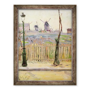 Tablou inramat - Paul Signac - Morile de vant de la Montmartre, 60 x 80 cm