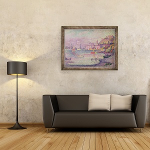 Tablou inramat - Paul Signac - Parasirea Portul Saint-Tropez, 60 x 80 cm - Img 2
