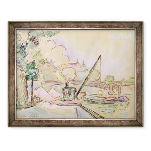Tablou inramat - Paul Signac - Pont du Louvre, 70 x 90 cm
