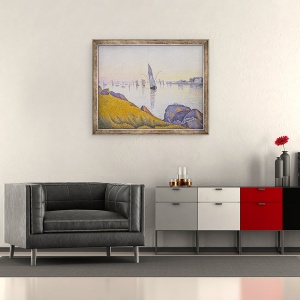 Tablou inramat - Paul Signac - Seara Calm, Concarneau, Opus 220 Allegro Maestoso, 50 x 60 cm - Img 2