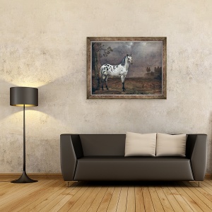Tablou inramat - Paulus Potter - Calul Piebald, 60 x 80 cm - Img 2