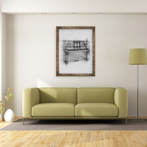 Tablou inramat - Penny Warden - Piano, 70 x 90 cm - Img 2