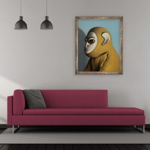 Tablou inramat - Peter Jones - Maimuta galbena, 2006, 50 x 60 cm - Img 2