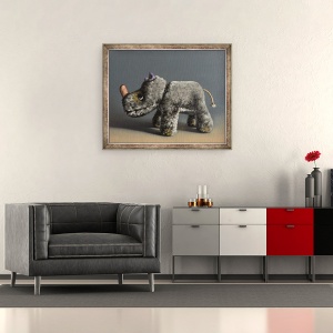 Tablou inramat - Peter Jones - Rhino, 2015, 70 x 85 cm - Img 2