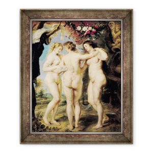 Tablou inramat - Peter Paul Rubens - Cele Trei Gratii, 50 x 60 cm