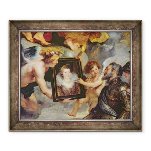 Tablou inramat - Peter Paul Rubens - Ciclul Medici - Henri IV 1553-1610 Primirea Portretului Mariei de Medici 1573-1642 1621-25 ulei pe panza, 70 x 85 cm