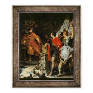 Tablou inramat - Peter Paul Rubens - Mucius Scaevola inaintea lui Lars Porsena, 70 x 85 cm