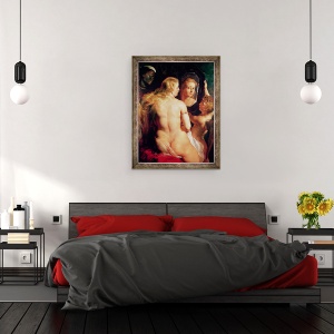 Tablou inramat - Peter Paul Rubens - Toaleta lui Venus, 70 x 90 cm - Img 3