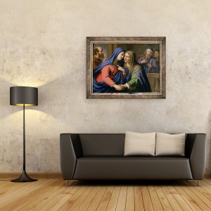 Tablou inramat - Philippe de Champaigne - Vizita, 60 x 80 cm - Img 2
