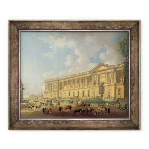 Tablou inramat - Pierre Antoine Demachy - Colonada Luvru. c.1770, 50 x 60 cm