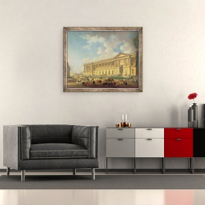 Tablou inramat - Pierre Antoine Demachy - Colonada Luvru. c.1770, 50 x 60 cm - Img 2