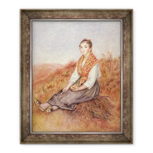 Tablou inramat - Pierre Auguste Renoir - Femeie cu un pachet de lemn de foc, 70 x 85 cm