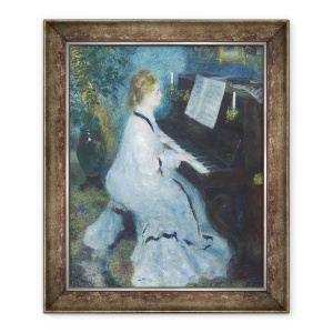 Tablou inramat - Pierre Auguste Renoir - Femeie la pian, 70 x 85 cm
