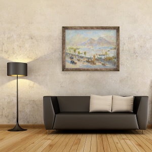 Tablou inramat - Pierre Auguste Renoir - Golful Napoli, Seara, 70 x 90 cm - Img 2