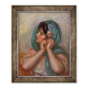 Tablou inramat - Pierre Auguste Renoir - Tineri Femeie Aranjarea Ei Cercel, 50 x 60 cm