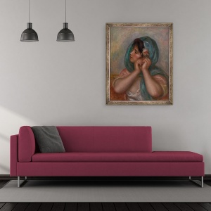 Tablou inramat - Pierre Auguste Renoir - Tineri Femeie Aranjarea Ei Cercel, 50 x 60 cm - Img 2