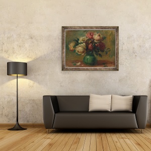 Tablou inramat - Pierre Auguste Renoir - Trandafiri in Vaza, 60 x 80 cm - Img 2