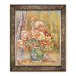 Tablou inramat - Pierre Auguste Renoir - Vaza de trandafiri II, 70 x 85 cm