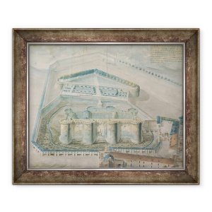 Tablou inramat - Pierre Francois Palloy - Vedere spre Bastilia, 50 x 60 cm