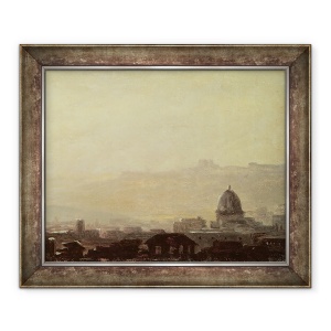 Tablou inramat - Pierre Henri de Valenciennes - Case dominate de o cupola, 50 x 60 cm