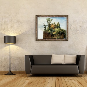 Tablou inramat - Pierre Henri de Valenciennes - Peisaj cu ruine, 70 x 90 cm - Img 2