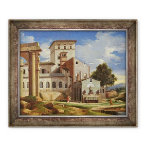 Tablou inramat - Pierre Lemaire-Poussin Lemaire - Peisaj italian, 50 x 60 cm