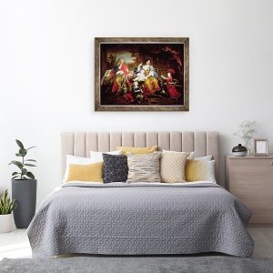 Tablou inramat - Pierre Mignard - Marele Delfin cu sotia si copiii sai, 70 x 90 cm - Img 3