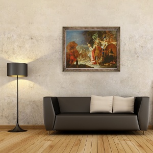 Tablou inramat - Pierre Paul Sevin - Alexandru cel Mare 356-323 i.Hr. si Diogene c.400-325 i.Hr., 60 x 80 cm - Img 2