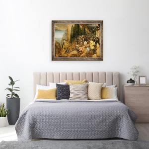 Tablou inramat - Pieter Bruegel the Elder - Conversia Sfantului Pavel, 70 x 90 cm - Img 3