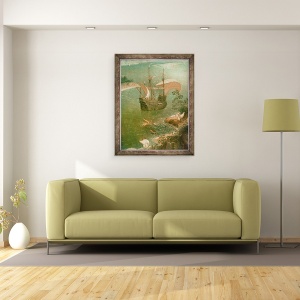 Tablou inramat - Pieter Bruegel the Elder - Peisaj cu caderea lui Icarus, 60 x 80 cm - Img 2