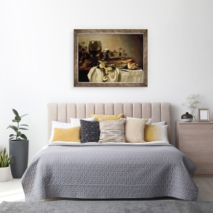 Tablou inramat - Pieter Claesz - Mic dejun, 60 x 80 cm - Img 3