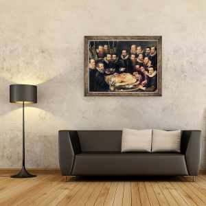 Tablou inramat - Pieter van Miereveld - Lectia de anatomie a doctorului Willem van der Meer din Delft, 60 x 80 cm - Img 2
