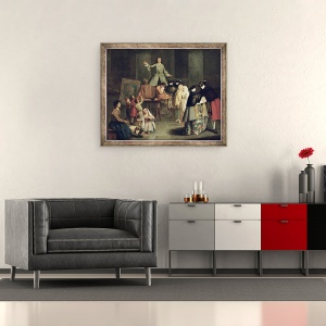 Tablou inramat - Pietro Longhi - Extractorul de dinti, 50 x 60 cm - Img 2