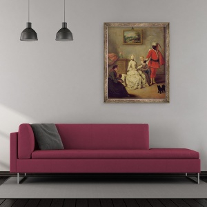 Tablou inramat - Pietro Longhi - Scrisoarea maurilor, 50 x 60 cm - Img 2