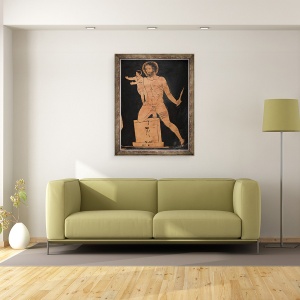 Tablou inramat - Policoro Painter - Detaliu al unui Lucanian Calyx-Krater, 70 x 90 cm - Img 2
