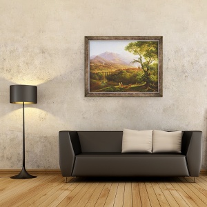 Tablou inramat - Prosper-Francois-Irenee Barrigues - Cava de Tirreni, 70 x 90 cm - Img 2