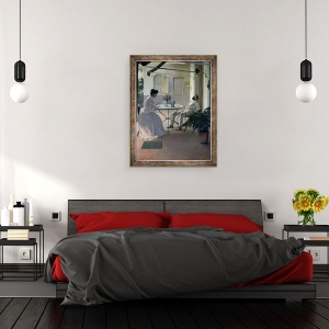 Tablou inramat - Ramon Casas i Carbo - Interior in aer liber, Barcelona, 70 x 90 cm - Img 3