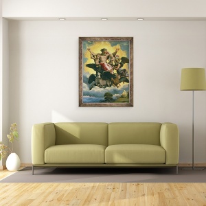 Tablou inramat - Raphael - Viziunea lui Ezechiel, 60 x 80 cm - Img 2