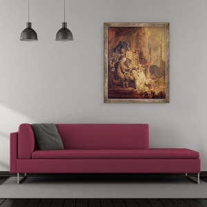 Tablou inramat - Rembrandt Harmensz van Rijn - Ecce Homo II, 50 x 60 cm - Img 2