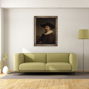 Tablou inramat - Rembrandt Harmensz van Rijn - Herman Doomer, 70 x 90 cm - Img 2