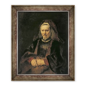 Tablou inramat - Rembrandt Harmensz van Rijn - Portretul unei femei in varsta, 70 x 85 cm
