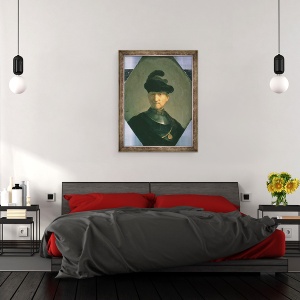 Tablou inramat - Rembrandt Harmensz van Rijn - Razboinic Vechi, 70 x 90 cm - Img 3