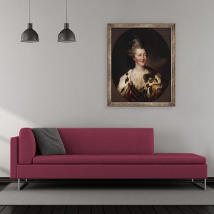 Tablou inramat - Richard Brompton - Portret De Ecaterina II, 50 x 60 cm - Img 2