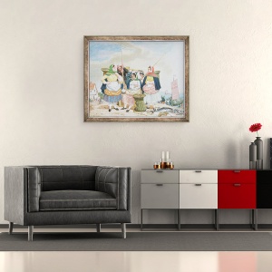 Tablou inramat - Richard Dadd - Piata de peste de la mare, 70 x 85 cm - Img 2