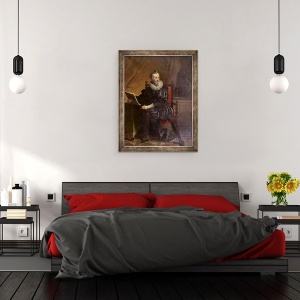 Tablou inramat - Robert Lefevre - Portret De Francois de Malherbe 1555-1628 1822, 70 x 90 cm - Img 3