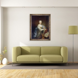 Tablou inramat - Robert Tournieres - Portretul cantaretei Marie-Louise Desmatins 1670-1708, 60 x 80 cm - Img 2