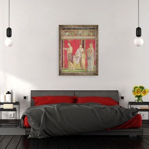 Tablou inramat - Roman - Catehismul cu o tanara care citeste si initiaza o ofranda, Zidul de Nord, Oecus 5, 70 x 90 cm - Img 3