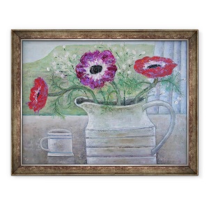 Tablou inramat - Ruth Addinall - Anemone in Ulcior Alb, 70 x 90 cm